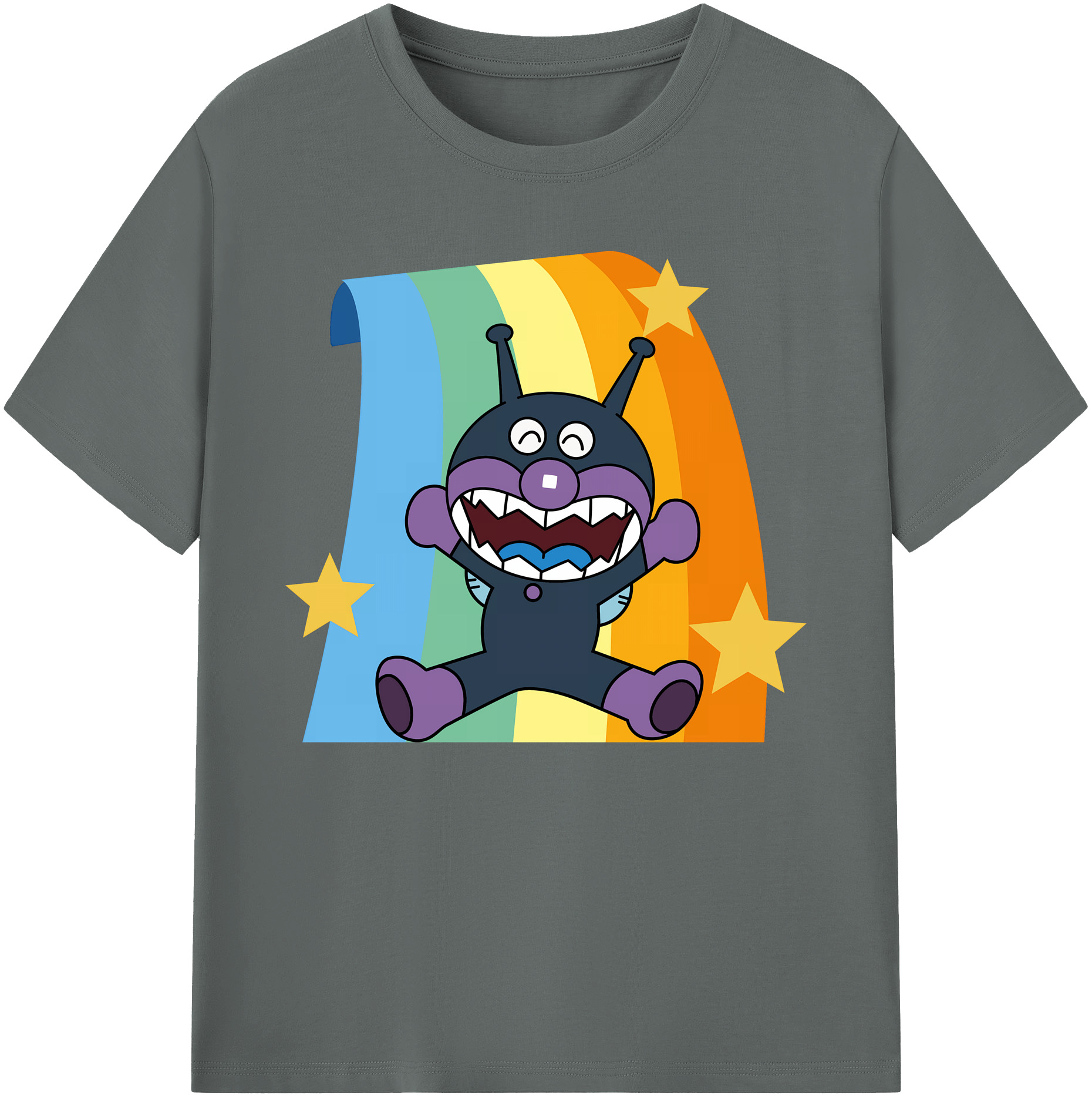 （画像用） アンパンマン Anpanman 綿100％ メンズ半袖Tシャツ｜肌触りやわらか＆通気性